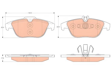 Гальмівні колодки комплект для MB C-CLASS, E-CLASS, TRW (GDB2051) Гальмівні колодки комплект для MB C-CLASS, E-CLASS, TRW (GDB2051)