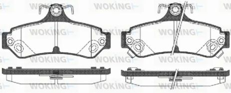 Комплект тормозных колодок TOYOTA CAMRY, WOKING (P1385312)