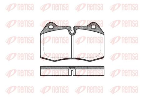 Комплект тормозных колодок NISSAN SKYLINE, MASERATI 3200, BMW 7, REMSA (044100)