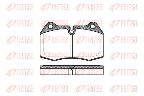 Комплект тормозных колодок для NISSAN SKYLINE и MASERATI 3200, BMW 7, REMSA (044100)