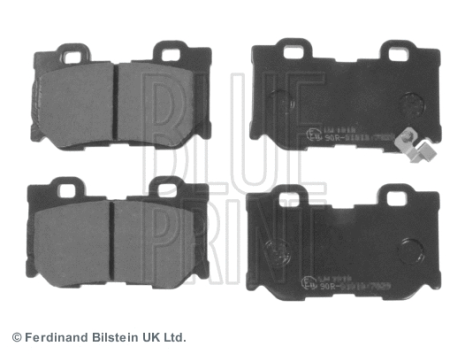 Комплект гальмівних колодок NISSAN 370Z, INFINITI Q70, INFINITI QX70, BLUE PRINT (ADN142149)