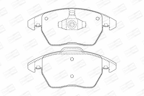 Комплект гальмівних колодок CITROËN C4, PEUGEOT 208, PEUGEOT RCZ, CHAMPION (573134CH)