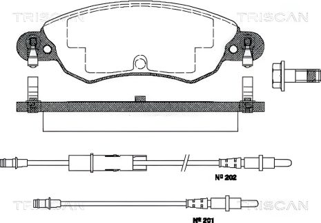 Комплект гальмівних колодок CITROËN C5, TRISCAN (811028016) Комплект гальмівних колодок CITROËN C5, TRISCAN (811028016)