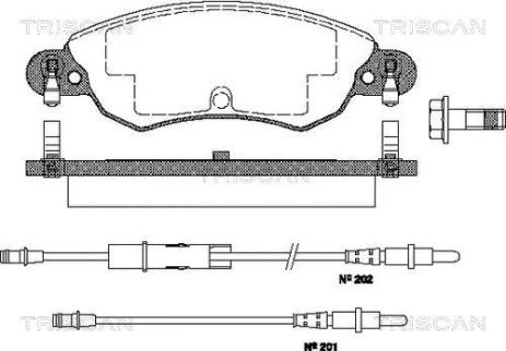 Комплект тормозных колодок CITROËN C5, TRISCAN (811028016)