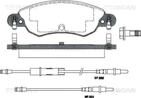 Комплект гальмівних колодок CITROËN C5, TRISCAN (811028016) Комплект гальмівних колодок CITROËN C5, TRISCAN (811028016)