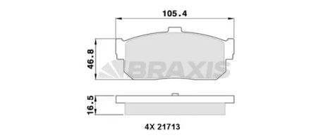 Комплект гальмівних колодок NISSAN ALMERA, NISSAN MAXIMA, NISSAN PRIMERA, BRAXIS (AA0310) Комплект гальмівних колодок NISSAN ALMERA, NISSAN MAXIMA, NISSAN PRIMERA, BRAXIS (AA0310)