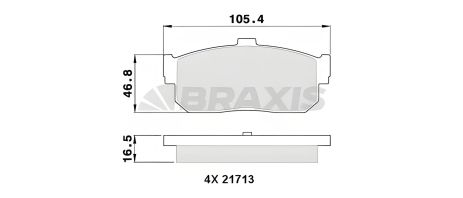 Комплект гальмівних колодок NISSAN ALMERA, NISSAN MAXIMA, NISSAN PRIMERA, BRAXIS (AA0310) Комплект гальмівних колодок NISSAN ALMERA, NISSAN MAXIMA, NISSAN PRIMERA, BRAXIS (AA0310)