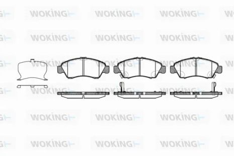 Комплект тормозных колодок HONDA INSIGHT, HONDA JAZZ, HONDA LOGO, WOKING (P519322)