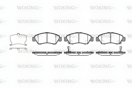 Тормозные колодки для HONDA INSIGHT, HONDA JAZZ, HONDA LOGO, WOKING (P519322)