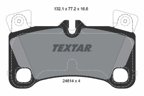 Комплект тормозных колодок AUDI Q7, VW TOUAREG, PORSCHE CAYENNE, TEXTAR (2461401)