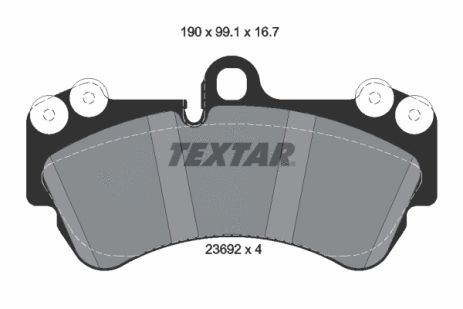Комплект тормозных колодок VW TOUAREG, PORSCHE CAYENNE, MB G-CLASS, TEXTAR (2369202)