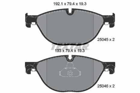 Комплект гальмівних колодок ALPINA B7, BMW 5, BMW 6, TEXTAR (2504501)
