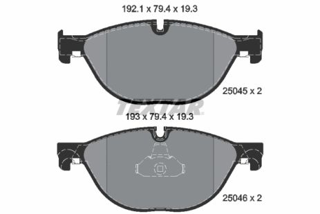 Комплект гальмівних колодок ALPINA B7, BMW 5, BMW 6, TEXTAR (2504501)