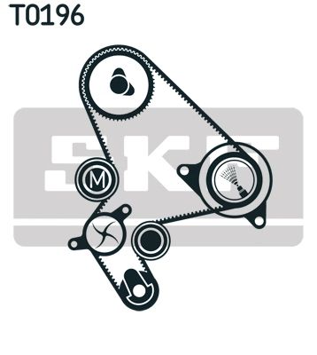 Водяний насос + комплект ГРМ LANCIA PHEDRA, FIAT ULYSSE, CITROËN C8, SKF (VKMC03248)