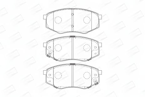 Тормозные колодки для KIA SOUL, HYUNDAI SONATA, HYUNDAI ix20, CHAMPION (573454CH)