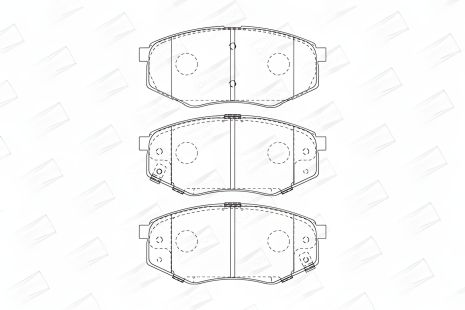 Гальмівних колодок комплект KIA SOUL, HYUNDAI SONATA, HYUNDAI ix20, CHAMPION (573454CH)