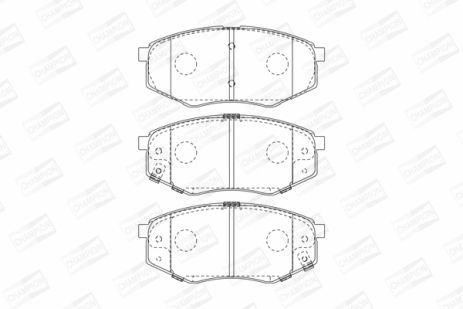 Комплект тормозных колодок KIA SOUL, HYUNDAI SONATA, HYUNDAI ix20, CHAMPION (573454CH)