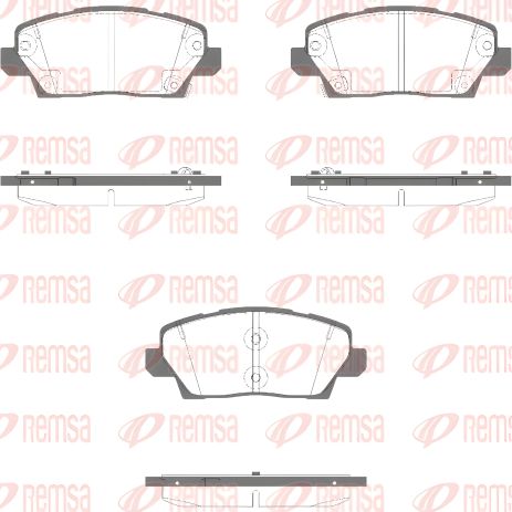 Тормозные колодки для KIA PICANTO, REMSA (199502)