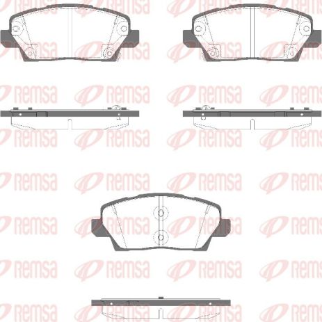 Комплект гальмівних колодок KIA PICANTO, REMSA (199502)