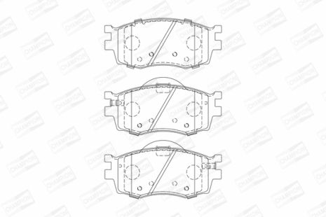 Комплект колодок гальмівних HYUNDAI i20/KIA PRIDE/KIA RIO, CHAMPION (572593CH)