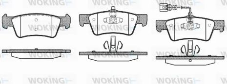 Комплект гальмівних колодок VW TRANSPORTER, VW MULTIVAN, VW TOUAREG, WOKING (P1087301)