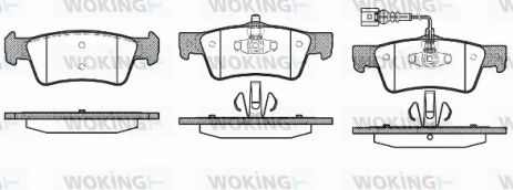 Комплект тормозных колодок VW TRANSPORTER, VW MULTIVAN, VW TOUAREG, WOKING (P1087301)