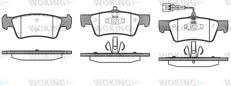 Гальмівних колодок комплект VW TRANSPORTER, VW MULTIVAN, VW TOUAREG, WOKING (P1087301)