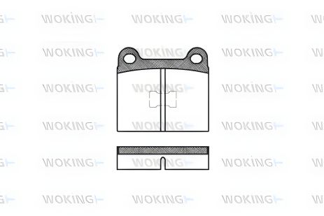 Комплект тормозных колодок для AUDI 50, VW POLO, VW JETTA, WOKING (P117300)