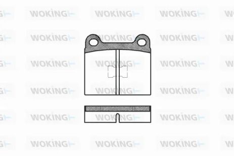 Комплект гальмівних колодок AUDI 50, VW POLO, VW JETTA, WOKING (P117300)
