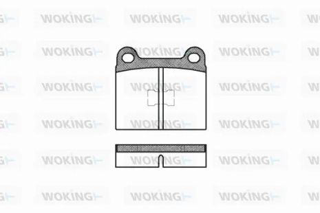 Комплект гальмівних колодок AUDI 50, VW POLO, VW JETTA, WOKING (P117300)