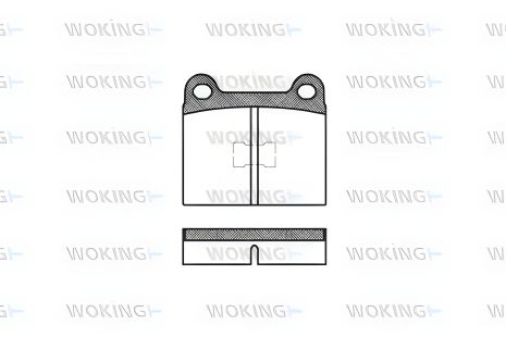 Комплект тормозных колодок для AUDI 50, VW POLO, VW JETTA, WOKING (P117300)