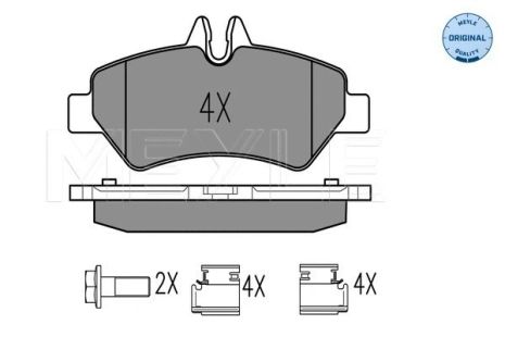 Комплект гальмівних колодок MB (FJDA), MB SPRINTER, VW CRAFTER, MEYLE (0252919019)