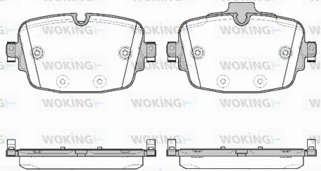 Комплект гальмівних колодок AUDI Q7, WOKING (P1639300)