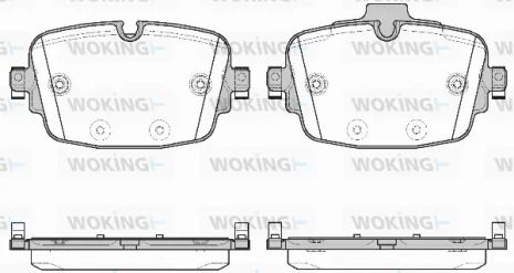 Комплект гальмівних колодок AUDI Q7, WOKING (P1639300)
