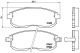 Комплект гальмівних колодок SUZUKI (CHANGAN), INFINITI G, NISSAN AVENIR, BREMBO (P56021)