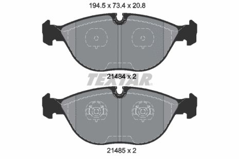 Комплект тормозных колодок CHRYSLER CROSSFIRE, BENTLEY BROOKLANDS, VW PASSAT, TEXTAR (2148401)