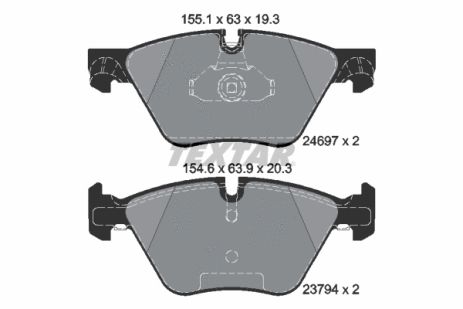 Комплект гальмівних колодок BMW 5, TEXTAR (2469701)