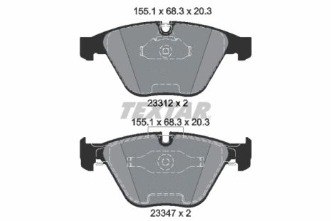 Комплект тормозных колодок BMW 1, BMW 3, TEXTAR (2331207)