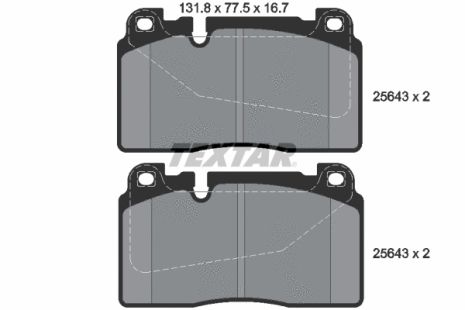 Комплект тормозных колодок PORSCHE MACAN, AUDI Q5, AUDI A6, TEXTAR (2564301)