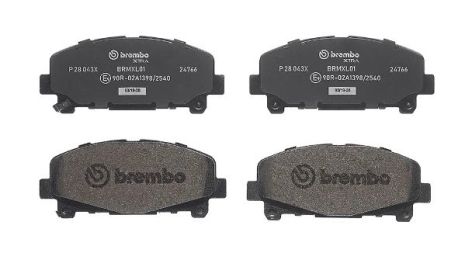 Комплект гальмівних колодок ACURA TLX, HONDA ACCORD, BREMBO (P28043X) Комплект гальмівних колодок ACURA TLX, HONDA ACCORD, BREMBO (P28043X)
