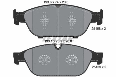 Комплект тормозных колодок AUDI A6, AUDI A7, AUDI A8, TEXTAR (2515802)