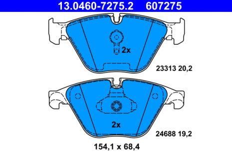 Комплект тормозных колодок BMW 5, ATE (13046072752)