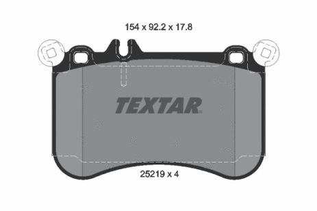 Комплект тормозных колодок BRABUS 50S, MB E-CLASS, MB S-CLASS, TEXTAR (2521901)