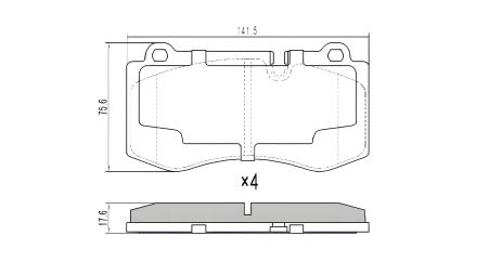 Колодок гальмівних комплект MB S-CLASS, MB CLS, MB E-CLASS, FREMAX (FBP1569)