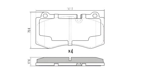 Колодок гальмівних комплект MB S-CLASS, MB CLS, MB E-CLASS, FREMAX (FBP1569)