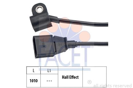 Датчик фаз, положения распредвала SKODA SUPERB, VW PASSAT, AUDI A4, FACET (90565)