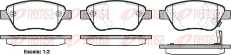 Комплект гальмівних колодок FIAT DOBLO, OPEL ADAM, OPEL CORSA, REMSA (085831)