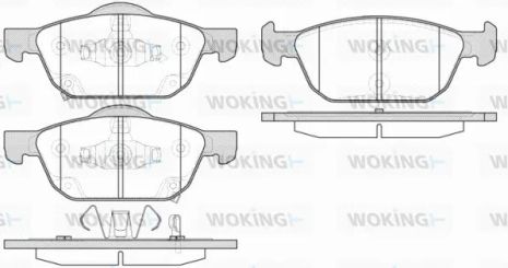 Комплект тормозных колодок HONDA CIVIC, WOKING (P1452302)