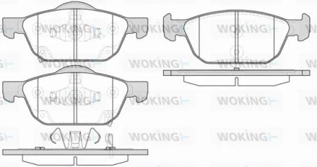 Комплект гальмівних колодок HONDA CIVIC, WOKING (P1452302)