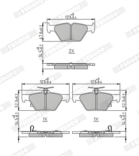 Тормозные колодки SUBARU OUTBACK, XV, FORESTER, FERODO (FDB5244)